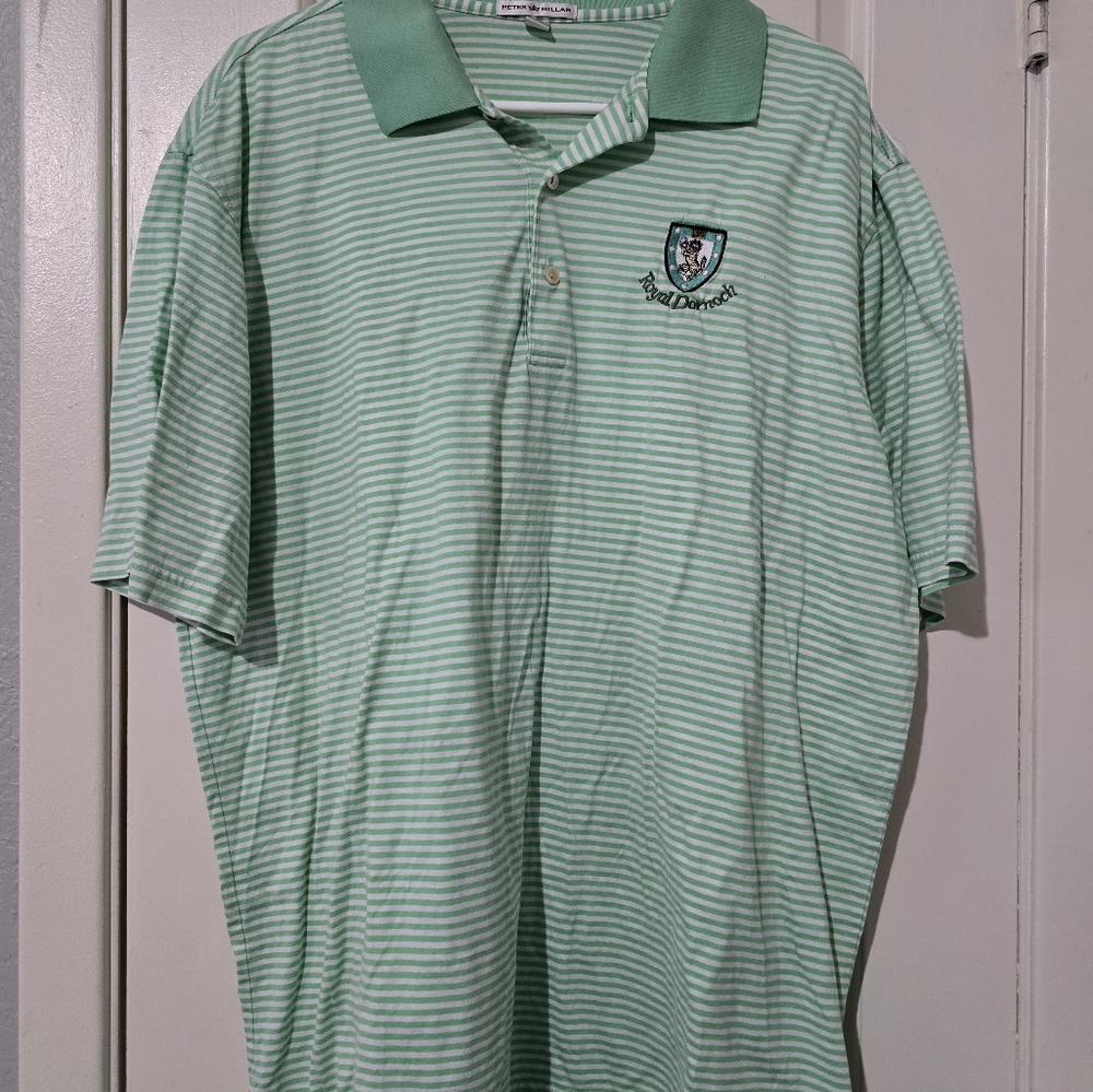 Peter Millar Mens Royal Dornoch Mint Green Polo Short Sleeve XL